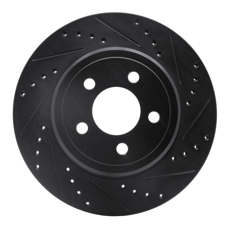 Chrysler 300 Brake Rotor (1) - Rear Right - R1 Concepts - Drilled & Slotted - Black - `05-`23 Chrysler 300 Brake Rotor (1) - Rear Right - R1 Concepts - Drilled & Slotted - Black - `05-`23
